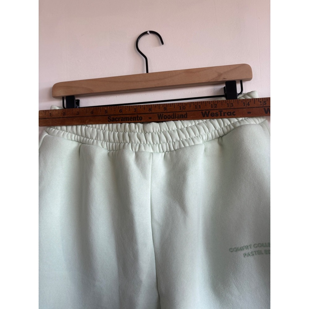 Comfrt Collection Pastel Edit Sweatpants Sage Green Fleece Joggers Large L - Picture 3 of 8